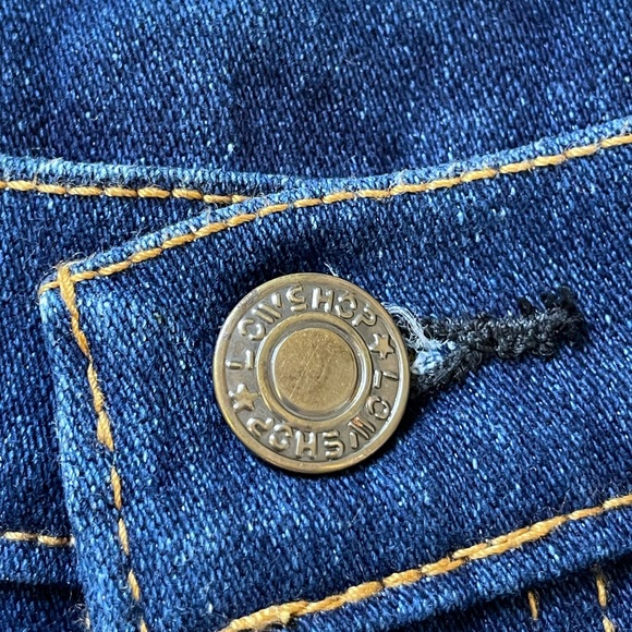 Vintage 1980s dark denim high rise straight leg pants - Picture 11 of 16